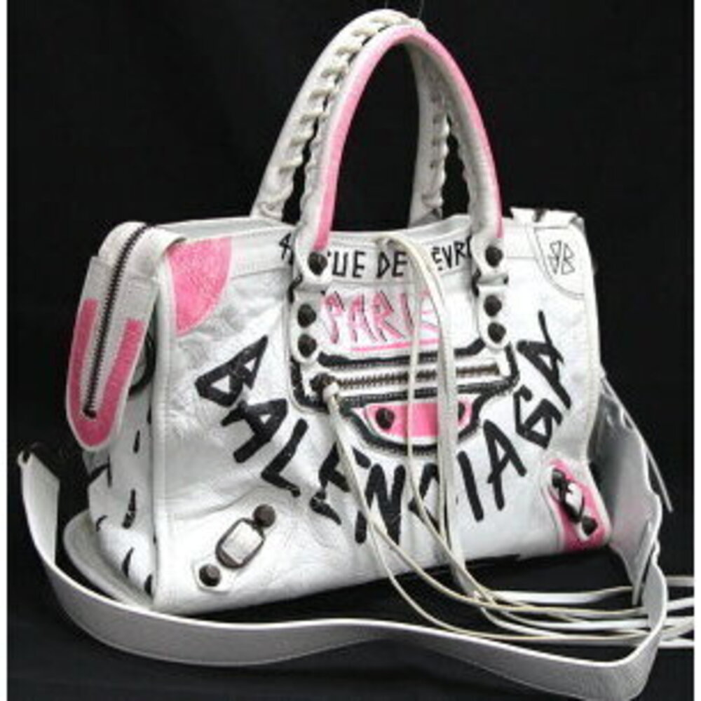 Balenciaga City Graffiti Handbag Shoulder Bag Leather - Picture 2 of 6